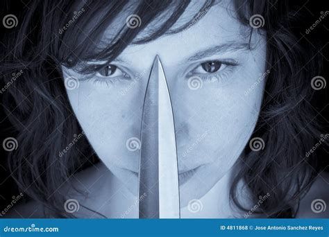 Woman And Knife Stock Photo Image Of Attractive Females 4811868