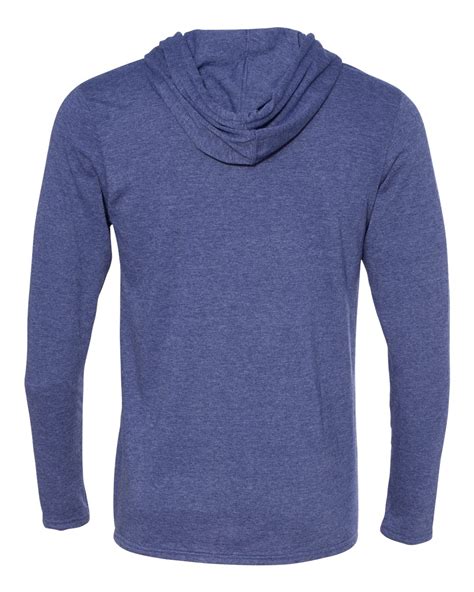 Anvil Mens Blank Lightweight Long Sleeve Hooded Tee T Shirt 987 Up To