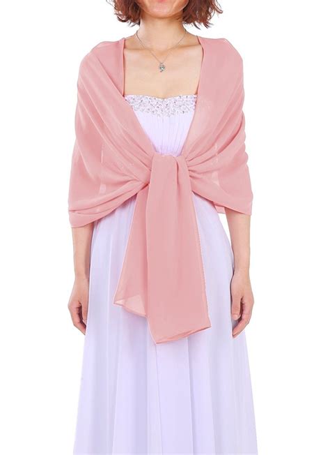 Soft Chiffon Shawls Scarves For Bridal Evening Party 25 Colors Blush