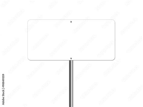 High Resolution Blank Road Sign Empty Highway Street White Signage