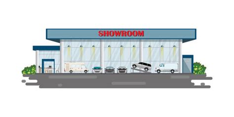 Car Dealership Building Illustrations Royalty Free Vector Graphics