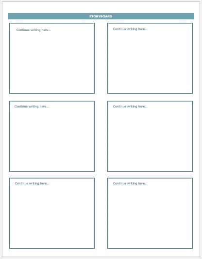 Ms Word Storyboard Templates Word And Excel Templates