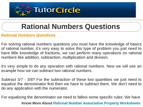 Rational Numbers Questions By Tutorcircle Team Issuu