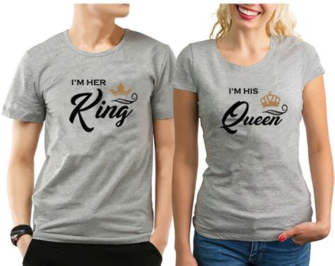 Her King And His Queen Shirt Matching Love Couples T Shirts Etsy