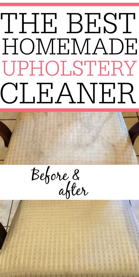 Spray on upholstery and let sit for a minute or two. DIY Upholstery Cleaner - Frugally Blonde