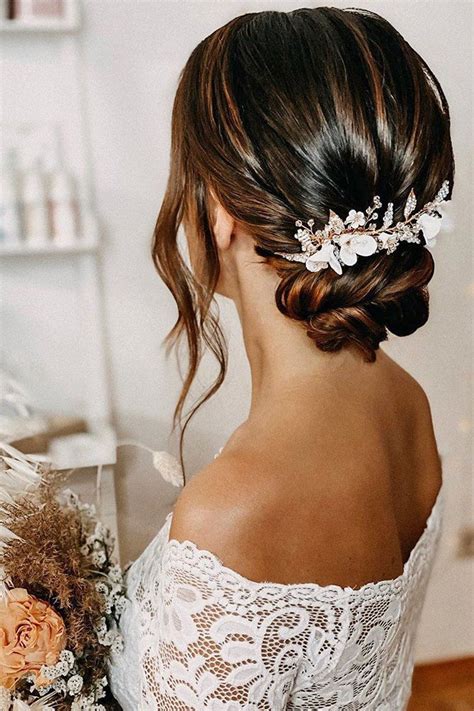 36 wedding hairstyles 2019 ideas wedding forward bride hairstyles updo low bun wedding hair