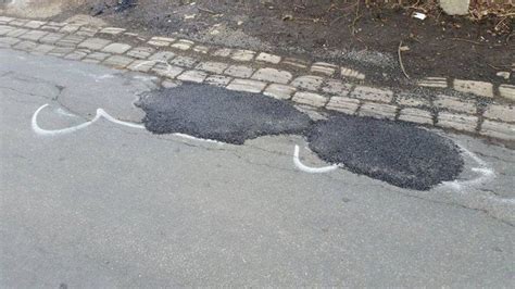 Mystery Artist Highlights Bury Potholes With Penis Drawings Bbc News