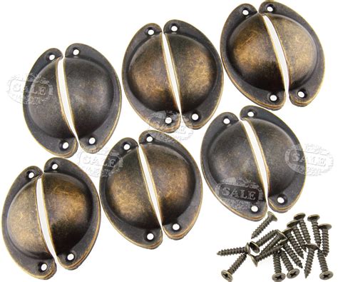 These pieces are unfinished and will develop a natural patina as the handles mature. 12pcs Half Moon Shell Drawer Pull Handles Retro Kitchen ...