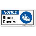 Shoe Sign Covers Notice S2 Ansi Safety