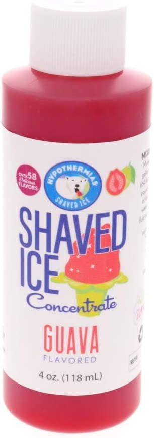 Hypothermias Shaved Ice And Snow Cone Syrup Unsweetened Flavor Concentrate 4 Fl Oz Makes 1