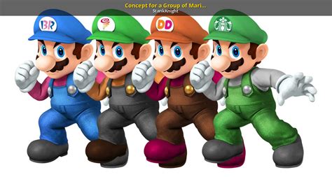 Concept For A Group Of Mario Skins Super Smash Bros Wii U Concepts