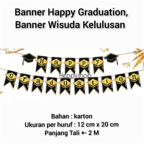 Jual Banner Happy Graduation Banner Wisuda Kelulusan Shopee Indonesia