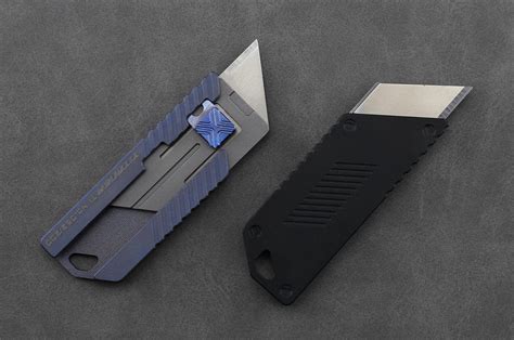 Titanium Utility Knife Edc Knife Retractable Box Cutter Etsy