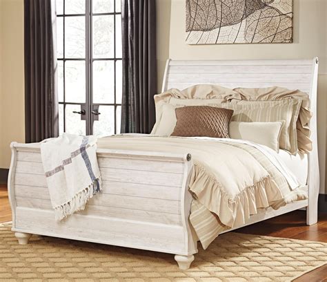 Get great deals on ashley furniture sleigh bedroom furniture sets. Ashley Signature Design Willowton Queen Sleigh Bed in ...