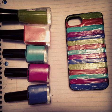 Homemade Iphone Case With Nail Polish Homemade Iphone Case Diy