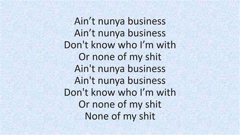 August Alsina Nunya Remix Lyrics Youtube