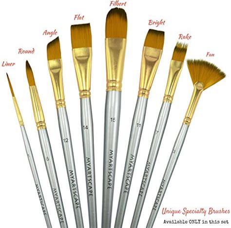 Paint Brush Set Of 15 Art Brushes For Watercolor Acrylic And Oil