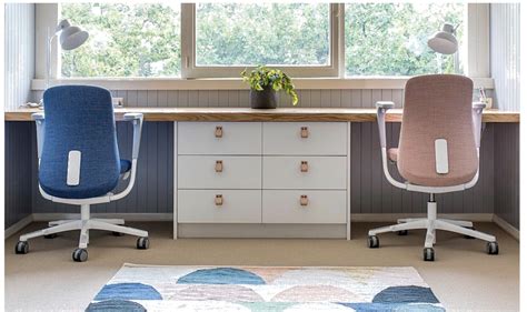 It do weigh more then the average office chair, well made and worth every penny, nice looking chair also. Double desk nice 👏🏼 | Kids study, Study chair, Study rooms