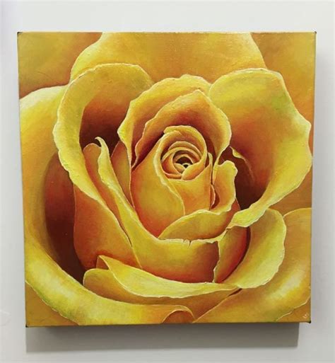 Maybe you would like to learn more about one of these? Yellow Rose, 2015 by Karen Elaine Evans | Rose painting ...