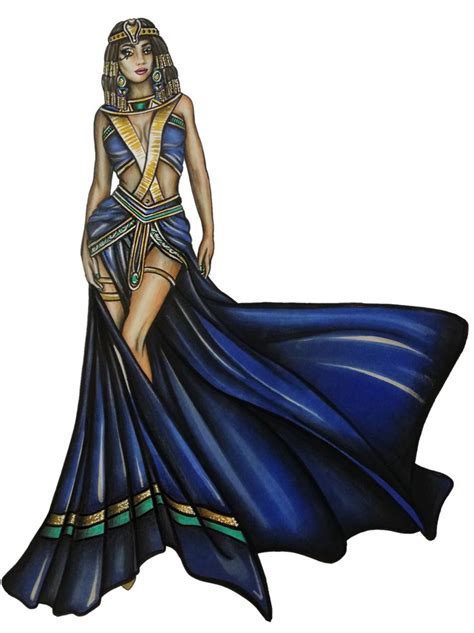 Cleopatra Inspired Fashion Illustration Done By Ursulaillustration