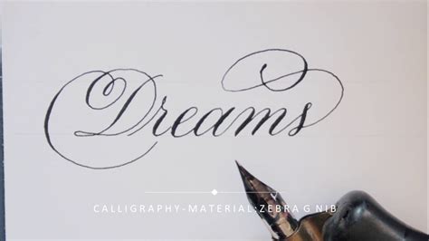 How To Write In Calligraphy Dreams Easy Version Youtube
