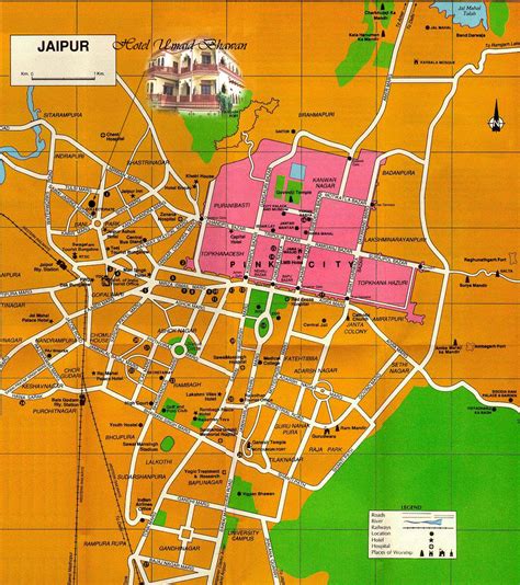 Jaipur Map Of Attractions