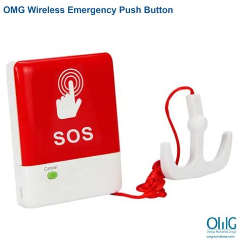 Eapb022ws Wireless Waterproof Red Panic Push Button With Pull Cord