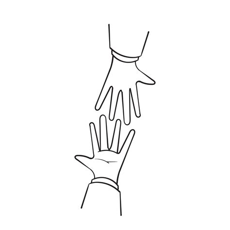 Hand Drawn Doodle Hand Grab Hands Illustration Vector Symbol For