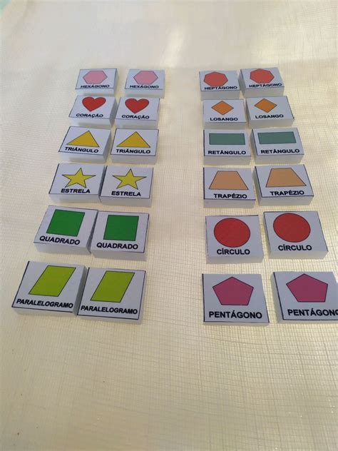 A dica da palavra oculta é formas geométricas; Jogo da memória das formas geométricas no Elo7 | Kellp ...