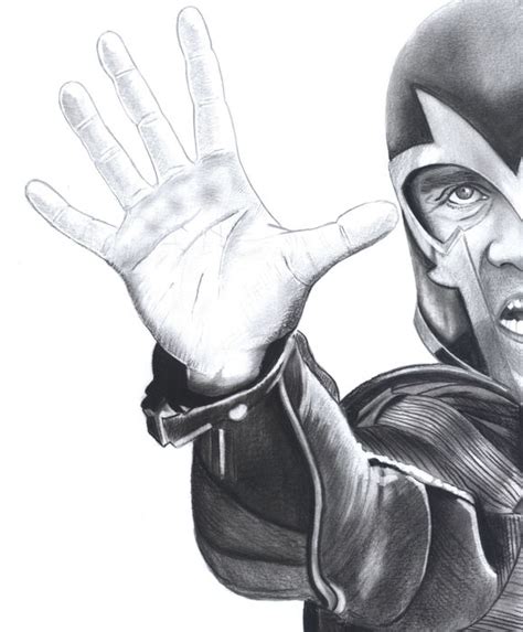 Septiembre Diego Original Charcoal And Graphite Drawing Magneto