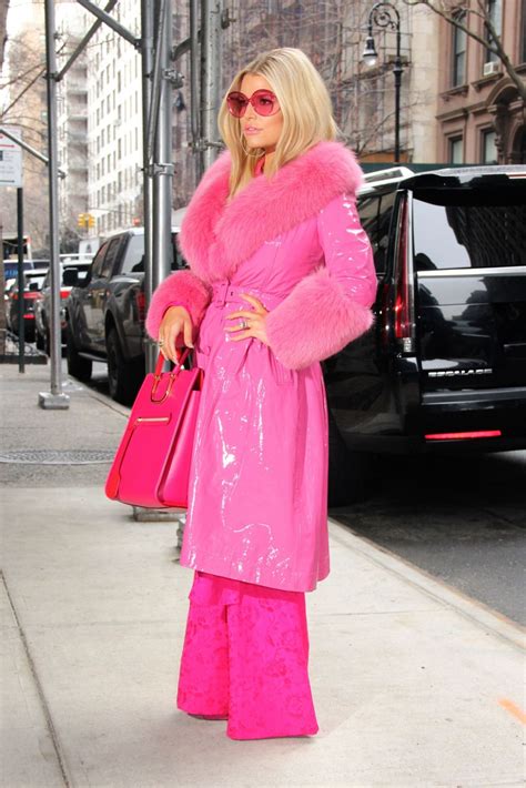 Grab the perfect valentine's gift with fiend 💋. Jessica Simpson in Pink Ensemble - New York City 02/04/2020