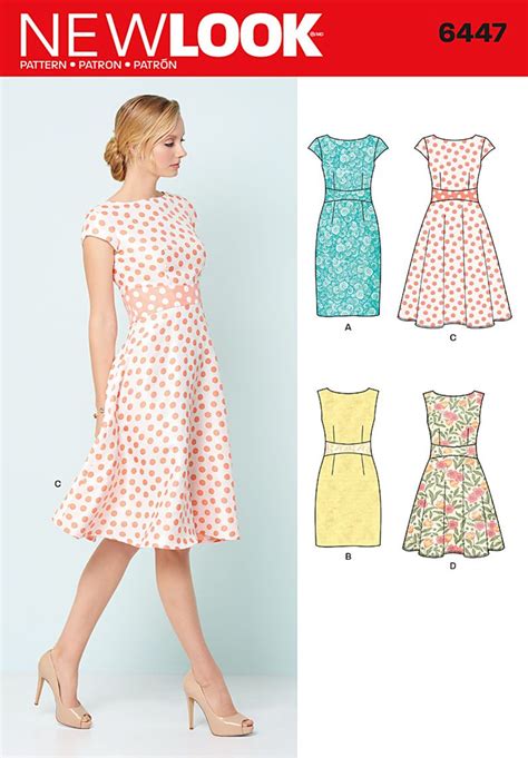 New Look 6447 Misses Dresses Dress Sewing Patterns New Look