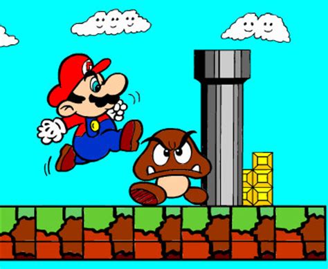 Extendemos sobre la mesa el tablero de juego, que es un tablero de fondo blanco con varias columnas de símbolos e iconos dibujados. Juego de pintar a Mario y Goomba
