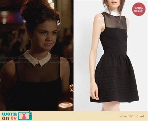 Callies Black Illusion Dress With White Collar On The Fosters