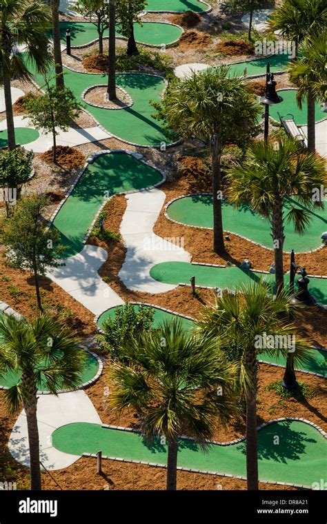 An Aerial View Of The Neptune Park Miniature Golf Course Located On St