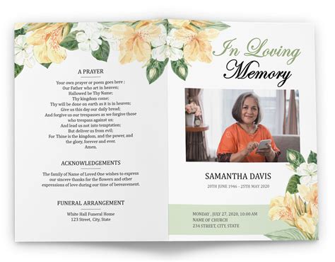 Obituary Templates For Mother