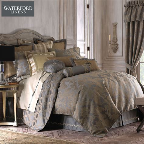 Walton Reversible Damask Dark Gray Comforter Bedding By