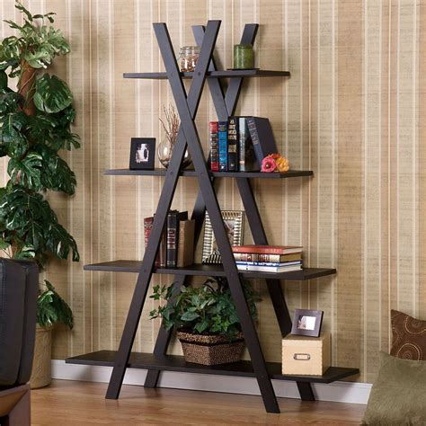 Modern 4 Shelf Bookcase Bookshelf Display Shelves Home Office Living