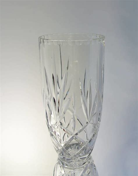 Beautiful Bohemia Crystal Traditional Cut 12 Round Vase Amazing European Splendor®