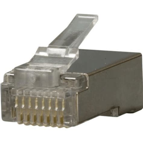 Cat5e Shielded Rj45 Modular Plug 100 Pack J2r Cabling Supplies