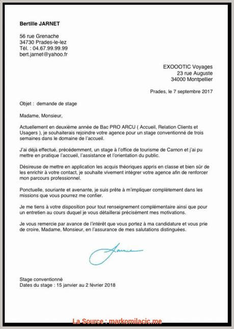 lettre de motivation maison de retraite stage  À Voir