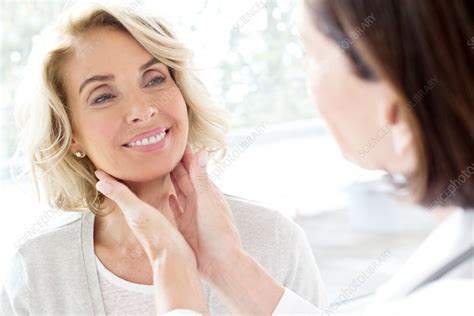 Mature Woman Having Check Up In Doctor S Surgery Stock Image F