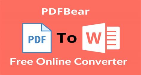 Free Pdf Online Tool Pdf To Word Conversion For Free With Pdfbear