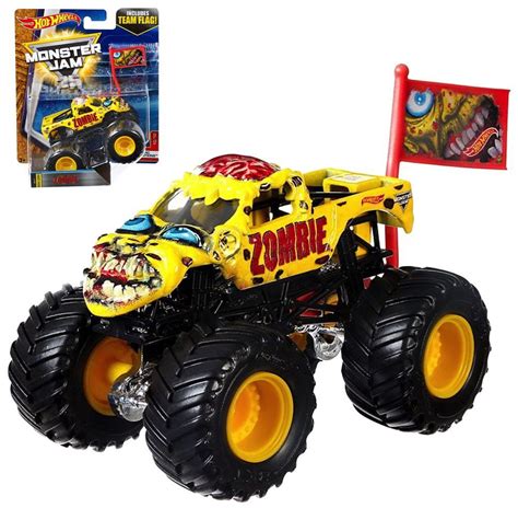 Hot Wheels Monster Jam Zombie Monster Truck With Team Flag You Can