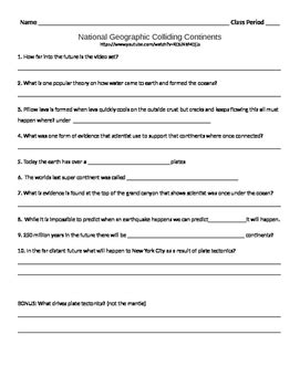 38 Nat Geo Colliding Continents Worksheet Answers Worksheet Master