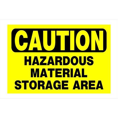 Hillman 8 In X 12 In Plastic Caution Hazardous Material Storage Area