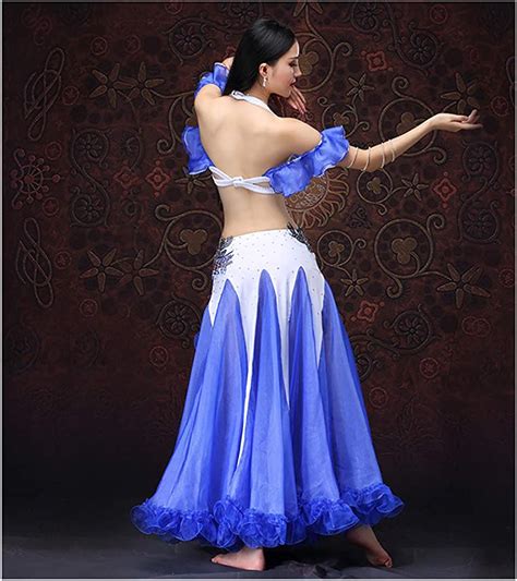 Belly Dance Costume For Adult Women Oriental Skirt Stage Performance 2 Piece Set Bra Long Skirt