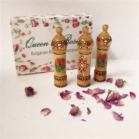 Bulgarian Rose Oil Perfume Small Gift Box With Vials X Ml Etsy