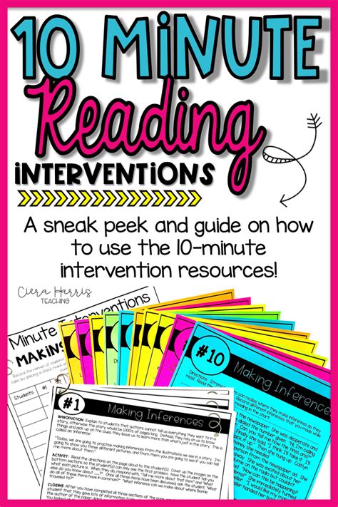 Reading Intervention Activities A Sneak Peek At 10 Minute