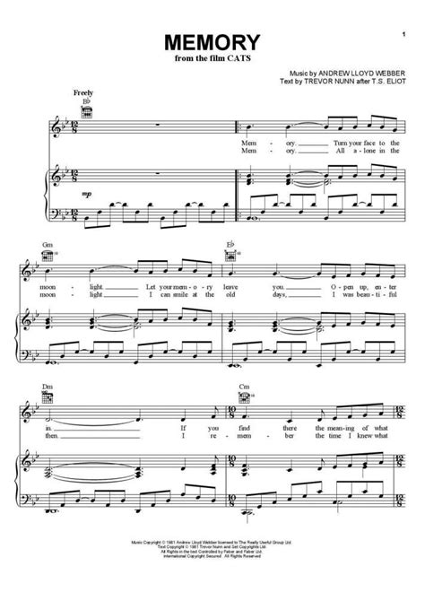 Sheet music app for ipad, iphone, android, mac and windows from musicnotes. Memory Piano Sheet Music | OnlinePianist